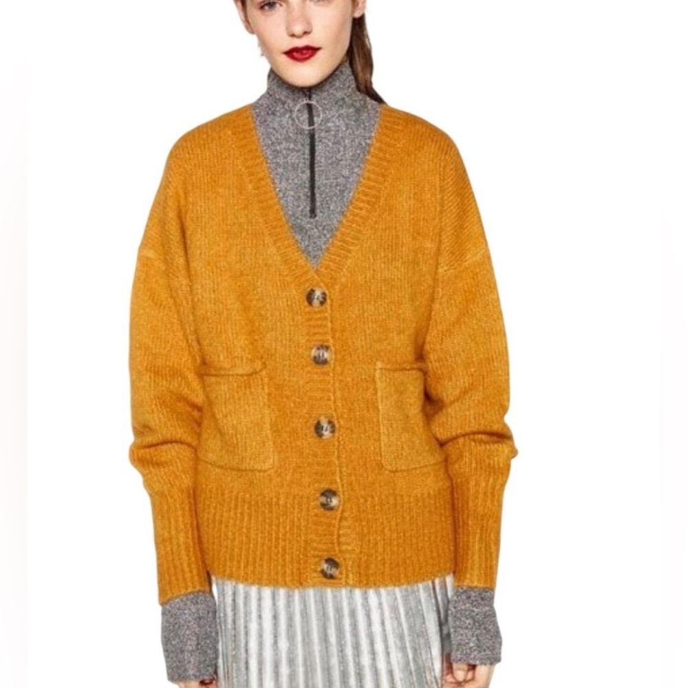 Zara Mustard Cardigan
